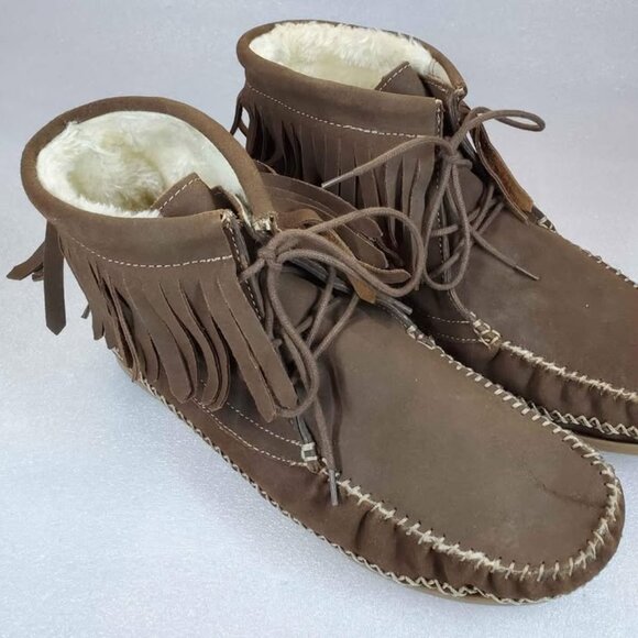 Aldo Men's Sumeriski Brown Leather Moccasin Boots NIB | US 10.5 - Picture 2 of 9